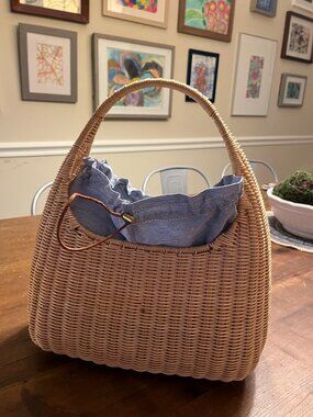 J.McLaughlin straw hand bag